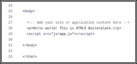 Phần body của file HTML