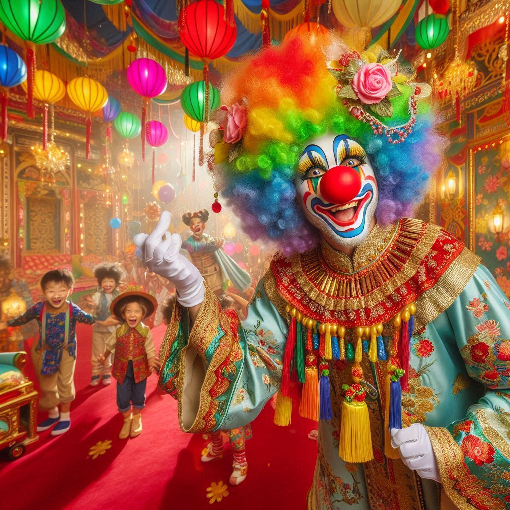 Hình ảnh chú hề Châu Á