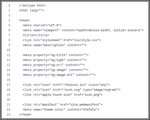 Phần head của file HTML