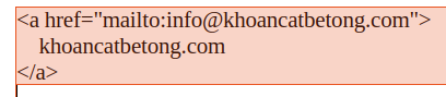 Một liên kết địa chỉ email Thẻ A liên kết email