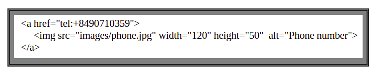 Một liên kết gọi điện thoại Thẻ A liên kết điện thoại