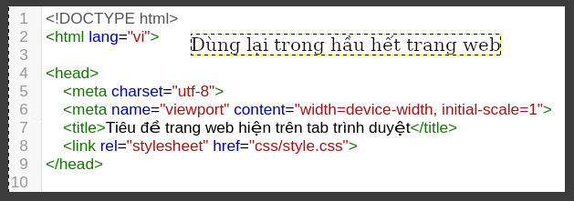 File mẫu HTML Một HEAD của HTML mẫu