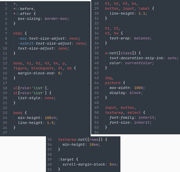 Nội dung file reset.css Nội dung file reset.css