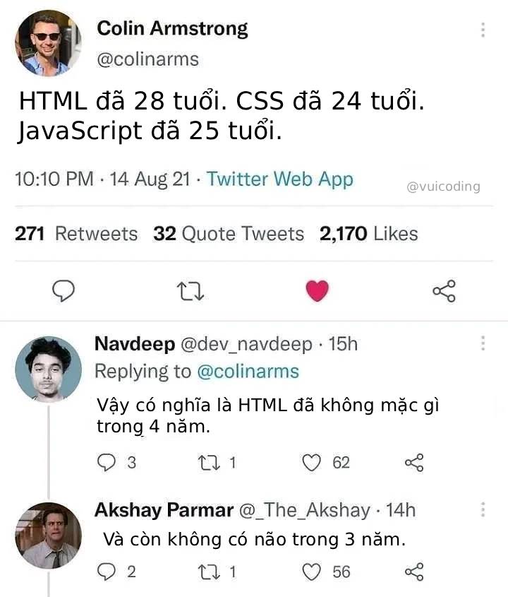 Ảnh vui về HTML, CSS, JavaScript Ảnh vui HTML