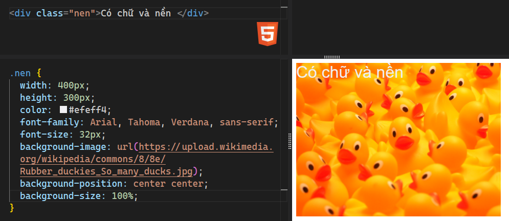 Hình nền và màu nền
