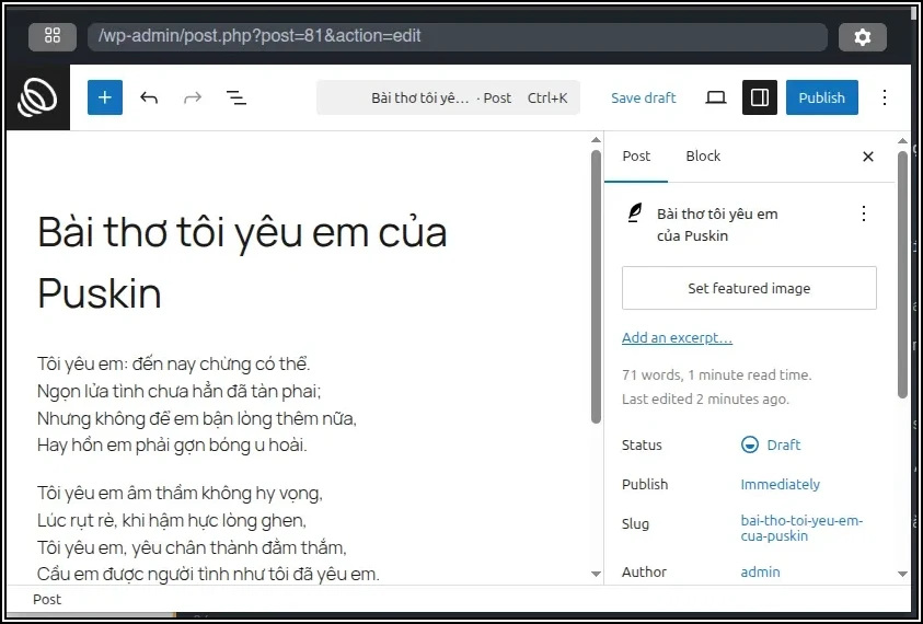 Tạo post mới
